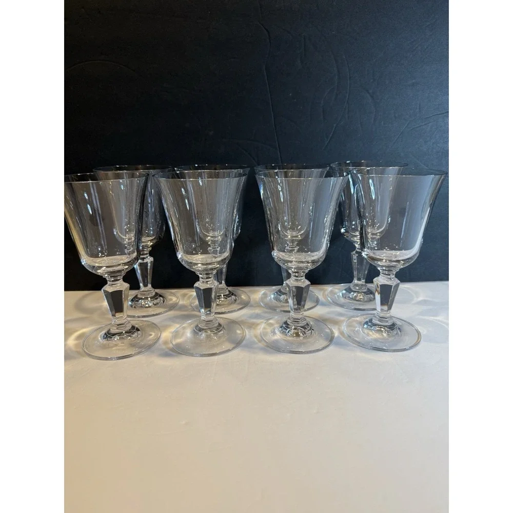 Miller Rogaska Alfresco Clear Wine Glasses Set of 8 Crystal 6 3/4”
